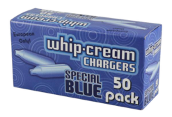 Special Blue Cream Chargers - 50 Pack