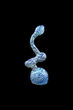 Color Raked Fumed Sherlock Bubbler Pipe