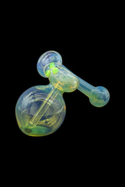 Silver Fumed Hammer Sidecar Bubbler Hand Pipe