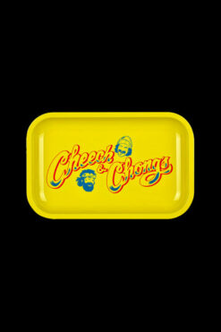 Cheech & Chong x Pulsar Metal Rolling Tray W/ Lid - Yellow Logo