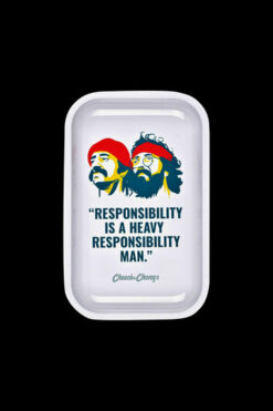 Cheech & Chong x Pulsar Metal Rolling Tray with Lid - Responsibility