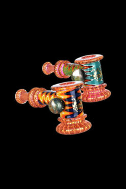 Gold Fumed Wig Wag Bubbler