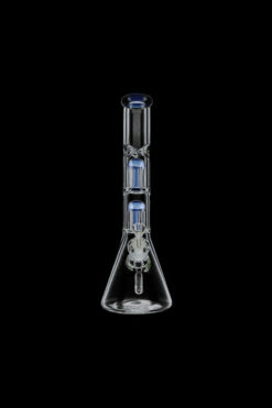 Beaker Base Glass Ice Bong with Double Tree Perc