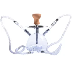 Acrylic LED Shisha Hookah Set with Ceramic Bowl and Metal Tongs