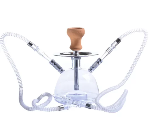 Acrylic LED Shisha Hookah Set with Ceramic Bowl and Metal Tongs