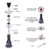 Premium 2-Hose Hookah Kit with Glass Vase
