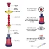 Shisha Set with Thickened Glass Base & Complete Accessories