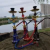 Resin Stainless Steel Hookah Set with Glass Bottle